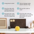 thumbnail image 4 of KADAMS Pomodoro Cube Timer, 11 Preset Countdowns (1-90 Mins), Gravity Flip Timer for Focus & Productivity, Sound/Vibrate/Silent Modes, Rechargeable Study, Home, Kitchen, ADHD Timer, Yellow, 4 of 7
