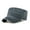 Washed Black, variant on Cotton Twill Flat Top Peaked Hat Army Military Cadet Cap - Black