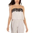 thumbnail image 4 of Leyden Womens Lace Trim Cami Tank Top, Metallic, X-Small, 4 of 5