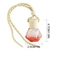 thumbnail image 3 of Hanging Car Freshener Perfume Diffuser, Empty Refillable Glass Aromatherapy Vial, Cute Design with Adjustable Strap, for Home & Car, Easy to Use, Stores Perfumes & Fragrances, 3 of 4