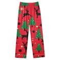 thumbnail image 3 of VBTAPA Christmas Pajama Sets for Women Cute Xmas Printed Long Sleeve Lounge Pjs Set Button Down Shirts Elastic Waist Bottoms 2 Piece Jammies Sets Holiday Sleepwear Hot Pink XXXL, 3 of 5