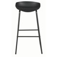 thumbnail image 2 of Benzara BM196244 Metal Framed Bar Stools with Scooped Plastic Seat, Black - Set of 2, 2 of 5