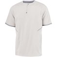 thumbnail image 1 of Pull à Manches Courtes pour Adultes&44; Blanc & Furtif - Moyen, 1 of 1