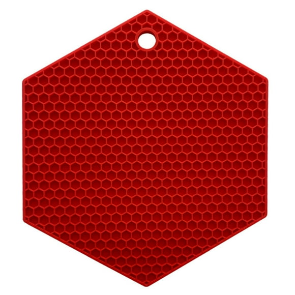 Multipurpose Silicone Pot Holders, Ongmies Trivet Mat Multipurpose Silicone Pot Holders Hot Pads Silicone Heat Cup Insulation Mat Insulation Pad Potholders Multi Colored., Red