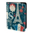 thumbnail image 2 of Rateoe France and Paris Pattern Passport Holder Wallet Leather Mulit-purpose Travel Wallet Credit Cards Case ,Passport Cover for Women Men-6.5 in, 2 of 5