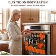 thumbnail image 6 of Hello Fall Oven Skirts Rustic Pumpkin Buffalo Plaid Farmhouse Tie Top Oven Curtain for Door Decorative Stove Cover Dishwasher Cover for Cottage Kitchen Decor, 6 of 7