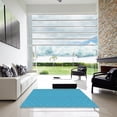 thumbnail image 7 of Ahgly Company Machine Washable Indoor Square Transitional Bright Turquoise Blue Area Rugs, 3' Square, 7 of 7
