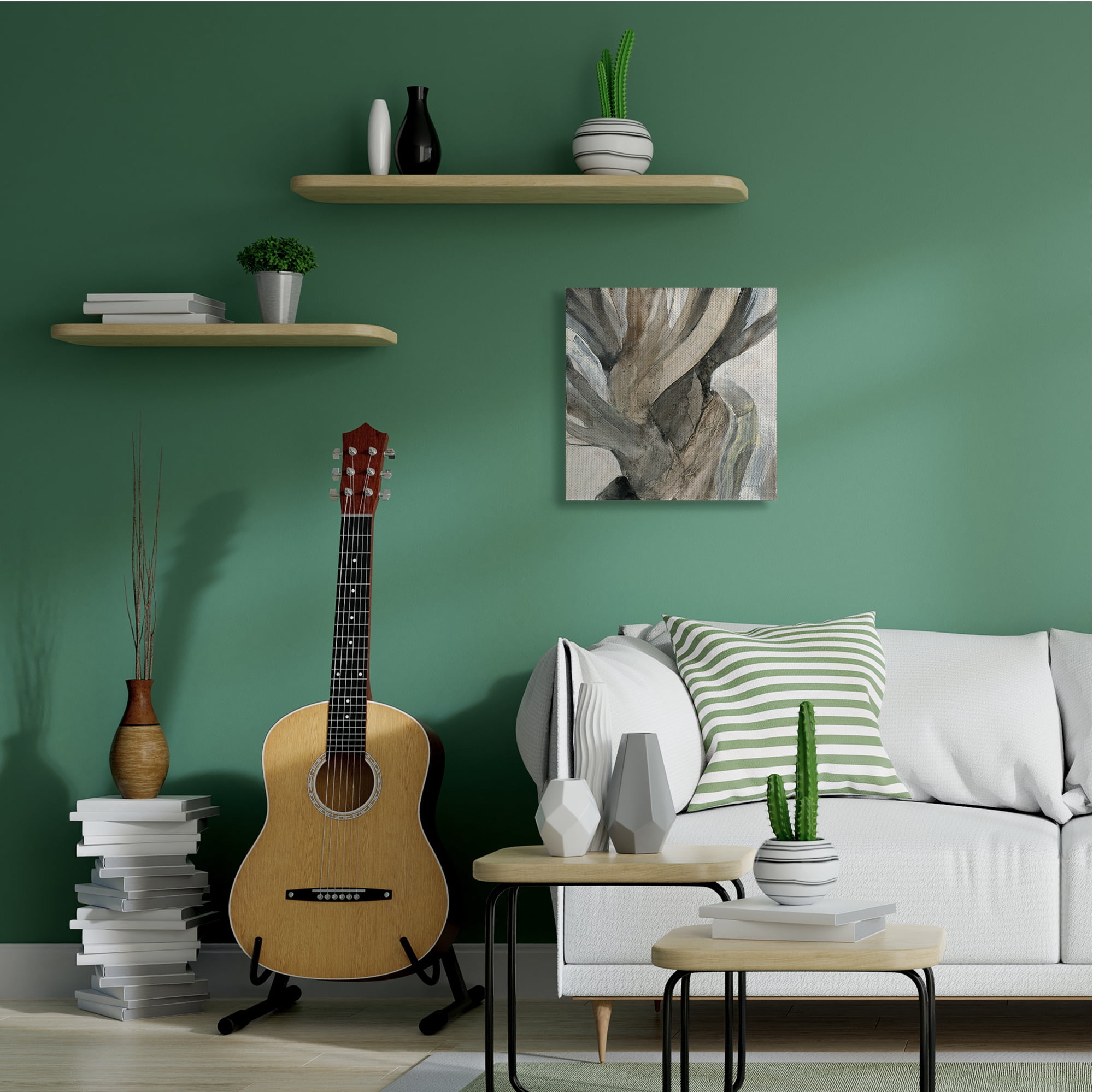 Stupell Industries Twisted Driftwood Abstract Tree Bark Brown Neutral Canvas Wall Art, 24 x 24, Design by Albena Hristova