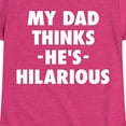 thumbnail image 3 of Instant Message - King Of Dad Jokes Hilarious - Toddler & Youth Girls Short Sleeve Graphic T-Shirt, 3 of 6
