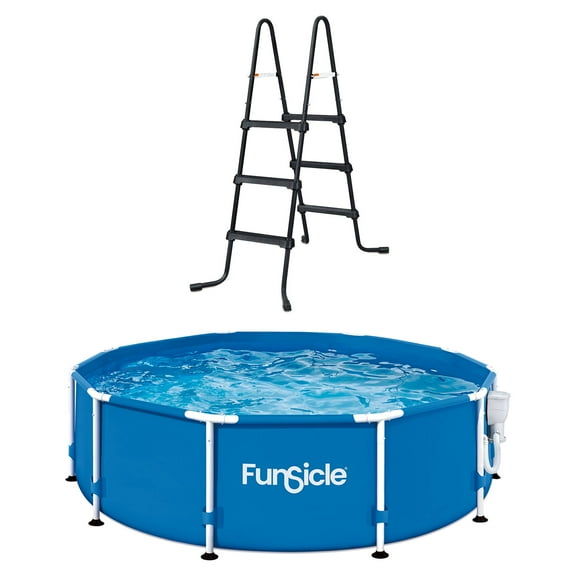 Funsicle SureStep 36" 3 Stair Pool Ladder with 10'x30" Above Ground Pool
