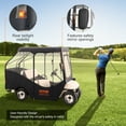thumbnail image 4 of VEVOR Golf Cart Enclosure, 600D Polyester Driving Enclosure with 4-Sided Transparent Windows, 4 Passenger Club Car Covers Universal Fits for Most Brand Carts, Sunproof Dustproof Outdoor Cart Cover, 4 of 9