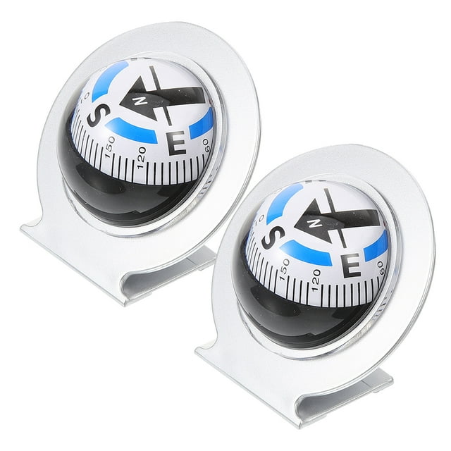 KAKOWELY car compass ball 2pcs Large Car Compass Balls For Dashboard For Camping Road Trips And Vehicle Navigation Easy To Install And Read Essential Travel Accessory