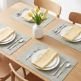 thumbnail image 2 of Placemats Set of 6 Leather Placemats for Kitchen Table Decor Washable Heat Resistant Table Place Mats Light Green 16.9x11.8inch, 2 of 6