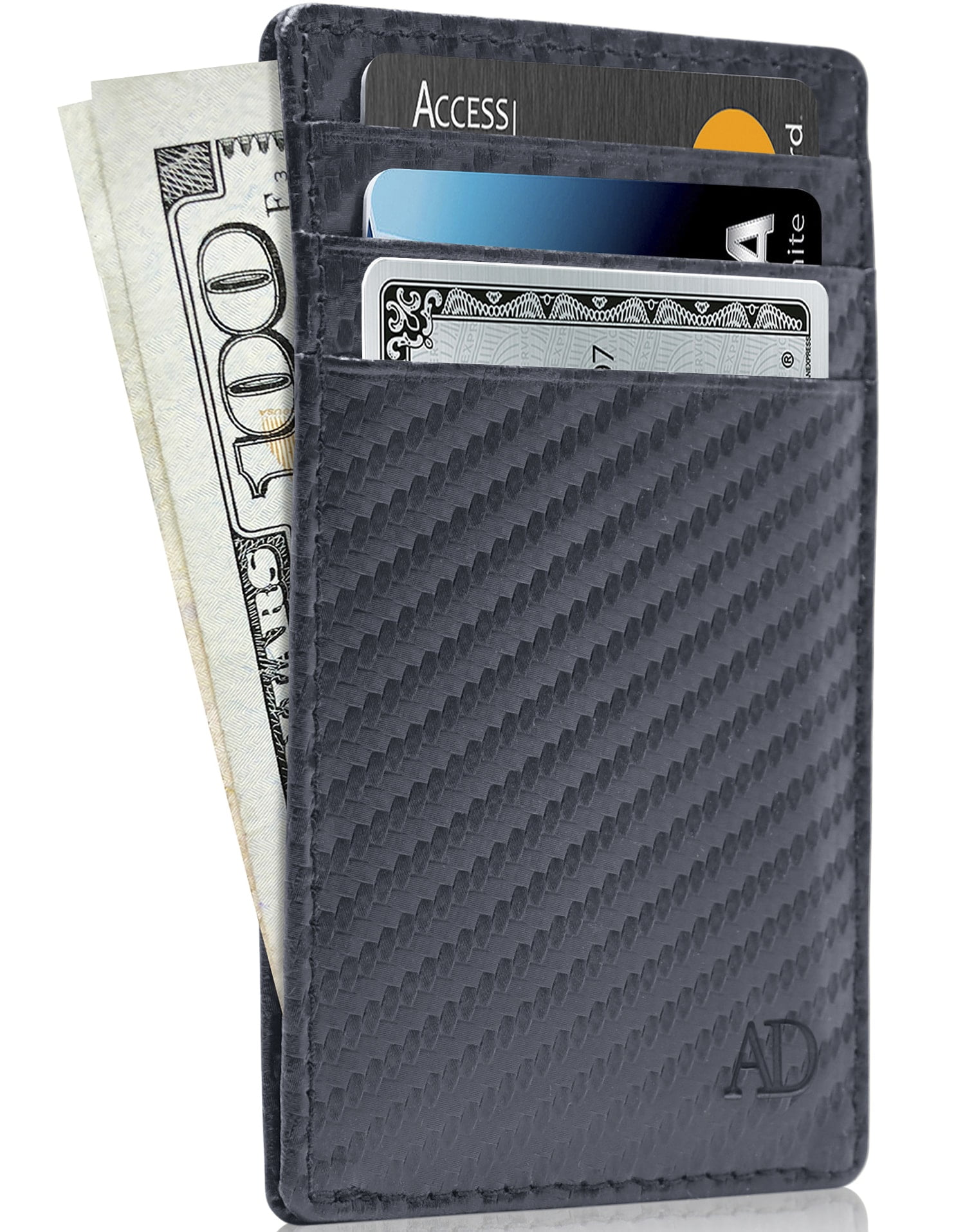 Genuine Leather Wallet MOSIYEEF Slim Wallets for Men RFID Blocking Minimalist Wallet Money Clip Card Holder For 8 Cards gray 