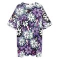 thumbnail image 3 of Grunge Graphic Flower Pattern Sleepshirts For Sleeping Travels Loose Sleepdress Pajama Dress Soft Nightdress Sleepwear, 3 of 7