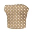 thumbnail image 5 of Agkizg Polka Printed Bandeau Bra Ruffled Sleeveless Top Elastic Solid Color Strapless Comfortable Bralette (Women's or Women's Plus), 5 of 5