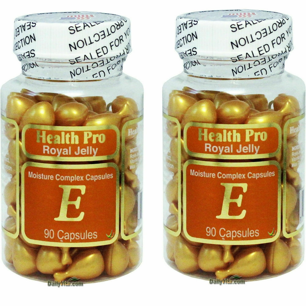 2 x Royal Jelly VitaminE Skin Oil 90 Gel, Moisture Complex Capsules