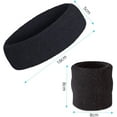 thumbnail image 2 of NAMZI Sport Sweatbands Set,Sports Headband Wristband Set Moisture Wicking Sweat Absorbing Headband Wristband Super Comfy Cloth Sweatband for Athletic Men Women（Rose）, 2 of 5
