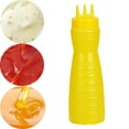 thumbnail image 1 of Botella de Ketchup, Botellas de Condimentos, Recipiente de Portátil Multifuncional de 570 Ml, Botellas de Ensalada para Restaurante, Al Aire 3 agujeros amarillo BLESIY Botellas de salsa, 1 of 8