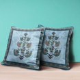 thumbnail image 4 of Amrita Sen Mughal Buta Throw Pillow with Removable Cover in Sky Blue Red 18x18, 4 of 5
