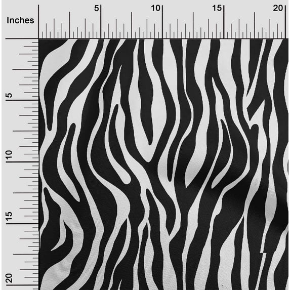 oneOone Georgette Viscose Black Fabric Skins Animal Sewing Fabric By The Yard Printed Diy Clothing Sewing Supplies 42 Inch Wide