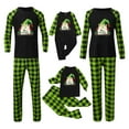 thumbnail image 5 of Mifsaly Family Christmas Pajama Sets 2025 Cute Xmas Santa 2 Piece Pjs Raglan Long Sleeve Pullover Sleepwear Crewneck Nightwear Plaid Sleep Pant with Pockets Holiday Festival Loungewear, 5 of 5