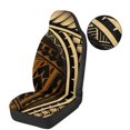 thumbnail image 6 of Garronmavis Polynesian 2 Piece Fluffy Car Seat Covers Sets Bucket Seat Cover for Vehicle Interior Decor Stretchy Driver Seat Covers, 6 of 7
