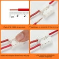 thumbnail image 2 of YIEMEEN 100Pcs Push Quick Wire Cable Connector 2 Pin Push-in Spring Loaded Electrical Connectors White Wiring Terminals, 2 of 11