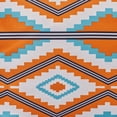 thumbnail image 5 of Amelia Outdoor Southwestern 17.75" Water Resistant Fabric Square Cushions, Set of 4, Orange, Cream, Light Blue, Black, 5 of 7