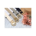 thumbnail image 5 of Women's Woven Stretchy Belts, Straw Rattan Round Buckle Elastic Boho Wide Waistband for Dress 95x5cm/37.4x2.0" Black, 5 of 5