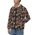 thumbnail image 3 of Honeii Rose Flowers Print Hoodies for Men, Pullover & Full Zip, Breathable Zip up Hoodie, Sweatshirt-X-Large, 3 of 5