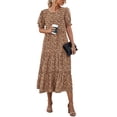 thumbnail image 1 of Vestido Floral Boho Midi con Manga Abullonada Grande PRETTYGARDEN, 1 of 8