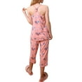 thumbnail image 2 of Doublju Women's Sleeveless Racerback Capri Pajama 2 Pcs Set (Plus Size Available), 2 of 2
