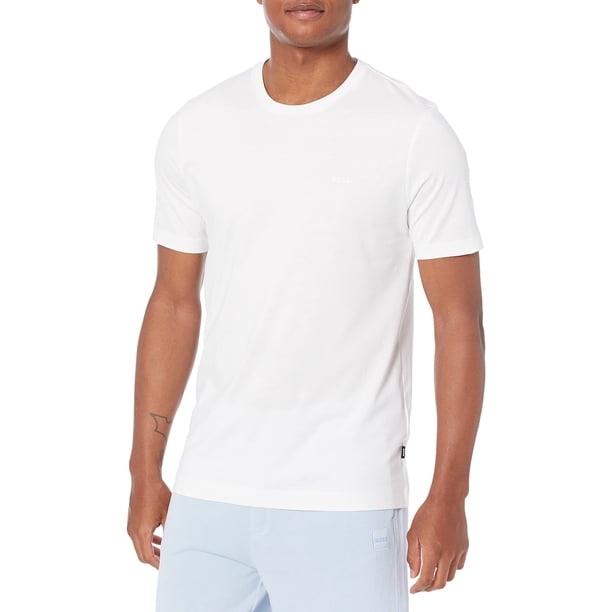 Camiseta BOSS para hombre con logotipo pequeño, cuello redondo, algodón, talla S