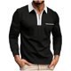 thumbnail image 1 of Blusa y camisa de manga larga con cuello vuelto para hombre, moda informal, cremallera, bloqueo de color, bolsillo, cuello vuelto, abrigo de manga larga de poliéster para hombre, 1 of 2