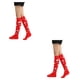 thumbnail image 1 of Qarigey 1 par de calcetines a rayas hasta la rodilla de arcoíris, elasticidad, transpirabilidad, apariencia de moda cómoda, calcetín antideslizante, Type1 NO1 Qarigey CBP288434, 1 of 6