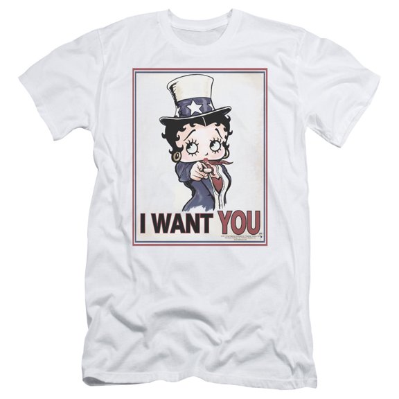 Betty Boop Auntie Boop S/S Adult 30/1 T-Shirt White