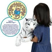Saphed The White Tiger - Squeeze Me! - 17 Inch Stuffed Animal Plush - by TigerHart Toys
