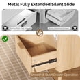thumbnail image 4 of Ktaxon Fluted Nightstand with 1 Drawer, End Table Wooden Bedside Table Large Capacity Easy to Assemble, Oak, 4 of 11