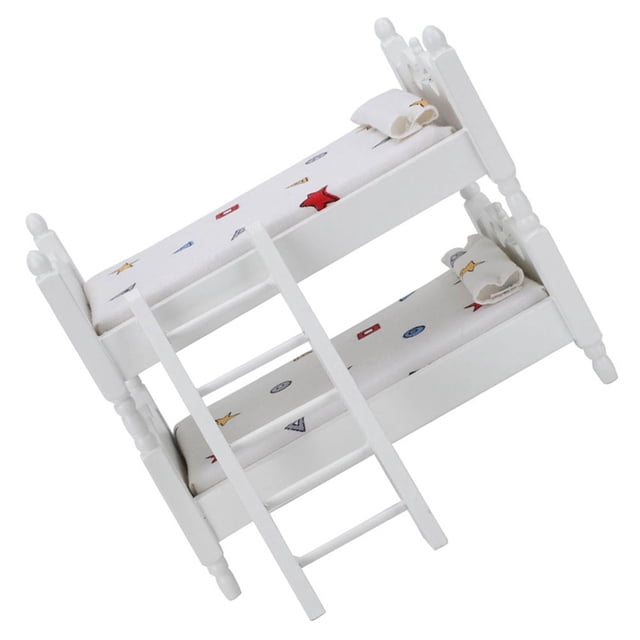Accesorios Para Casa De Muñecas 1:12, Cama Tipoen Miniatura, Litera Para Muñecas, Muebles De Dormitorio En Miniatura, Mini Muebles Para Casa De Muñecas, Juguete Para Niños,