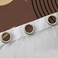 thumbnail image 4 of Manfei Boho Sun and Leaf Blackout Curtains, Mid Century Geometric Curtains Pack of 2 (42x84 Each), Brown, 4 of 6