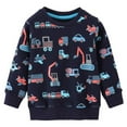thumbnail image 2 of SROBPTY Toddler Boys Shirts Print Crew Neck Long Sleeve Fashion Loose Tops for 3-7Y, 2 of 5