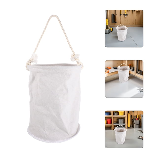 unbranded Bolsa De Herramientas De Lona Resistente Para Técnicos Con Construcción Cilíndrica Y Asa Para Colgar