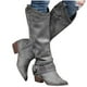 thumbnail image 4 of Botas de montar de vaquero a la moda para mujer, zapatos informales cálidos de tacón medio, botas de tubo medio Wmkox8yii  sdhk285, 4 of 4