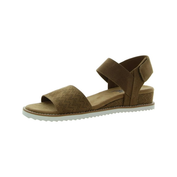 BOBS From Skechers Womens Desert Kiss Strappy Casual Wedges