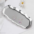 thumbnail image 2 of Silver Wave Stainless Steel Jewelry Tray, Metal Organizer for Small Accessories, 2 of 5