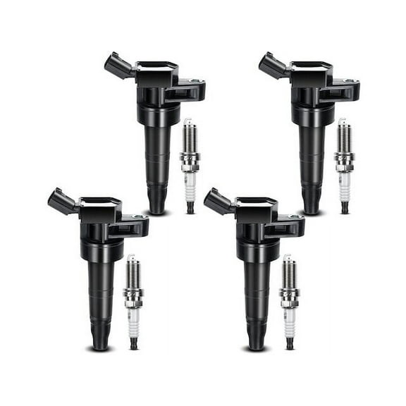 Ignition Coil Set with Spark Plugs 4 - Compatible with 2011 - 2015 Kia Sorento 2.4L 4-Cylinder 2012 2013 2014
