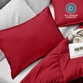 thumbnail image 3 of Bare Home Pillow Sham Set - Premium 1800 Collection - Double Brushed - King, Red, 3 of 9