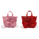 thumbnail image 1 of Bolso Mano Con Flores para Mujer Noche Piel Sintética Sólida Tipo Cubo () Rosa, 1 of 8