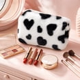 thumbnail image 6 of Cosmetic Pouch,Storage Bag Plush Zipper Organizer,Multi Purpose Pouch for Makeup Jewelry and Small Daily Accessories(Black), 6 of 8